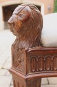 L62095: JEFFCO Regency Style Lion Head Upholstered
