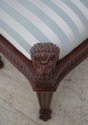 L62095: JEFFCO Regency Style Lion Head Upholstered