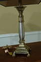 LF50465EC: Pair Regency Brass & Steel Table Lamps 