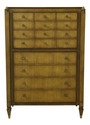 53568EC: Vintage Regency Walnut Multi Drawer High 