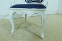 L53731: Pair French Style Blue Dove Upholstered Ar