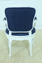 L53731: Pair French Style Blue Dove Upholstered Ar