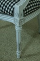 L53734: Pair French Louis XVI Style White Upholste