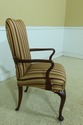 F53733EC: Pair Solid Mahogany Queen Anne Upholster