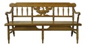 53580EC: CUSHMAN Maple Eagle Carved Back Bench
