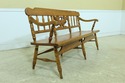 F52568EC: CUSHMAN Maple Settee Or Bench w. Eagle B