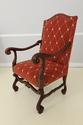 57896EC: Pair Italian Oversized Upholstered Throne