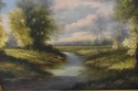 F66387EC: W.KERCKHORN Signed Large River Scene Oil