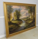 F66387EC: W.KERCKHORN Signed Large River Scene Oil