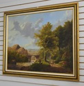 F66408EC: ROSENBLUM Signed Bridge Valley Scene Oil