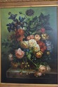 F66374EC: Large Artist Signed Floral Still Life Oi