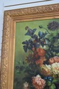 F66374EC: Large Artist Signed Floral Still Life Oi