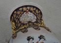 LF66342EC: Pair Large Chinese Porcelain Urns On St