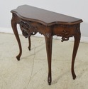 L66348EC: KARGES French Louis XV Walnut Console Ta