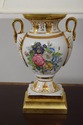 F66370EC: Pair FREDERICK COOPER Floral Regency Urn