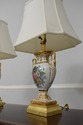 F66370EC: Pair FREDERICK COOPER Floral Regency Urn