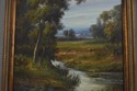 F66386EC: F.ADAN Signed Meadow Landscape Oil Paint