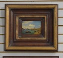 F66391EC: Pair Artist Signed Ship Oil Paintings On