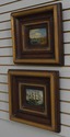 F66391EC: Pair Artist Signed Ship Oil Paintings On