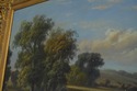 F66384EC: Large Gold Frame Meadow Landscape Oil Pa