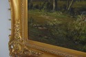 F66384EC: Large Gold Frame Meadow Landscape Oil Pa