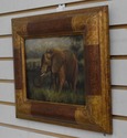 LF66379EC: Artist Signed Elephant Oil Painting On 