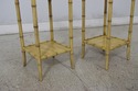 F66320EC: Pair KINDEL Bamboo Form Planter Stands