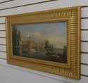 F66389EC: BRIGMAN Signed European River Oil Painti