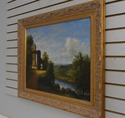 F66390EC: Artist Signed European Countryside Oil P