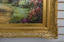 F66382EC: Impressionist Floral Garden Scene Oil Pa