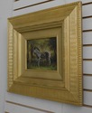 F66377EC: Artist Signed Framed Zebra Oil Painting 