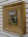 F66378EC: Artist Signed Framed Elephant Oil Painti