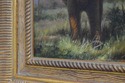 F66378EC: Artist Signed Framed Elephant Oil Painti