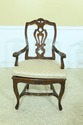 L33270: Pair Italian Walnut Cane Seat Armchairs