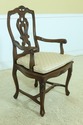 L33270: Pair Italian Walnut Cane Seat Armchairs