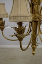 F66290EC: Italian Toleware & Wood Gold Chandelier