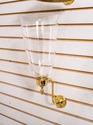 F70764: Colonial Style Brass Wall Hanging Candlest