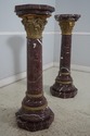F70818: Pair French Empire Marble & Bronze Column 