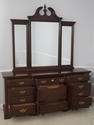 F70768: THOMASVILLE Cherry Triple Dresser w. Trifo