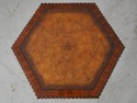 L70901: MAITLAND SMITH Mahogany Carved Hexagon Lea