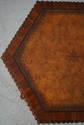 L70901: MAITLAND SMITH Mahogany Carved Hexagon Lea