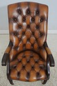 L70871: Vintage English Tufted Leather Chesterfiel