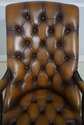 L70871: Vintage English Tufted Leather Chesterfiel