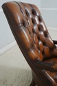L70871: Vintage English Tufted Leather Chesterfiel