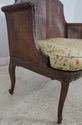 L70877: French Louis XV Cane Settee w. Loose Cushi