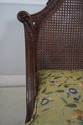 L70877: French Louis XV Cane Settee w. Loose Cushi