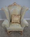 62054EC: Pair PHYLLIS MORRIS Baroque Throne Chairs