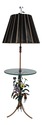 62308EC: Decorator Toleware Floral Base Lamp Table
