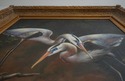 F62303EC: Stork Birds Framed Artist Signed Oil Pai