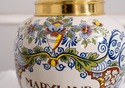 F70913: DELFT Porcelain Williamsburg Tobacco Jar L